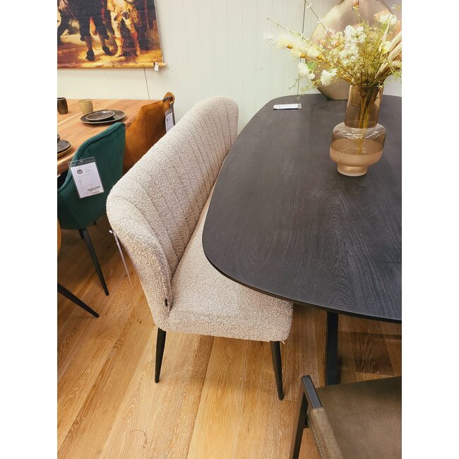 MySons Eettafel Akagi Acacia Deens ovaal zwart 160 cm