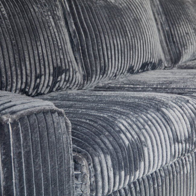 MySofa Hoekbank Teddy | Antraciet | 2,5 zits + Divan Rechts