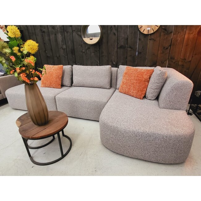 MySofa Hoekbank Blocks | Ottomane + 90 cm + longchair  | Clay 84 - Showroommodel
