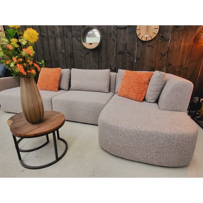 MySofa Hoekbank Blocks | Ottomane + 90 cm + longchair  | Clay 84 - Showroommodel
