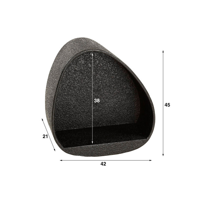 WoonStijl Wandschap metallic driehoek