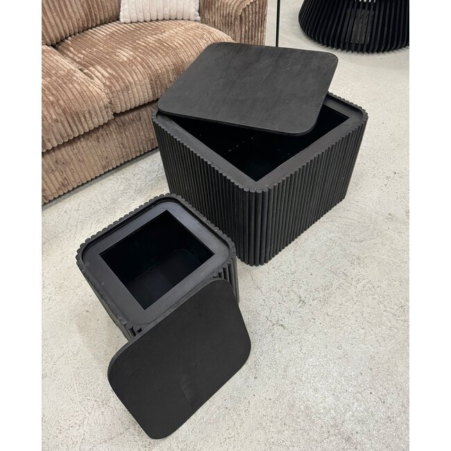 Nijwie Salontafel set van 2 vierkant rib