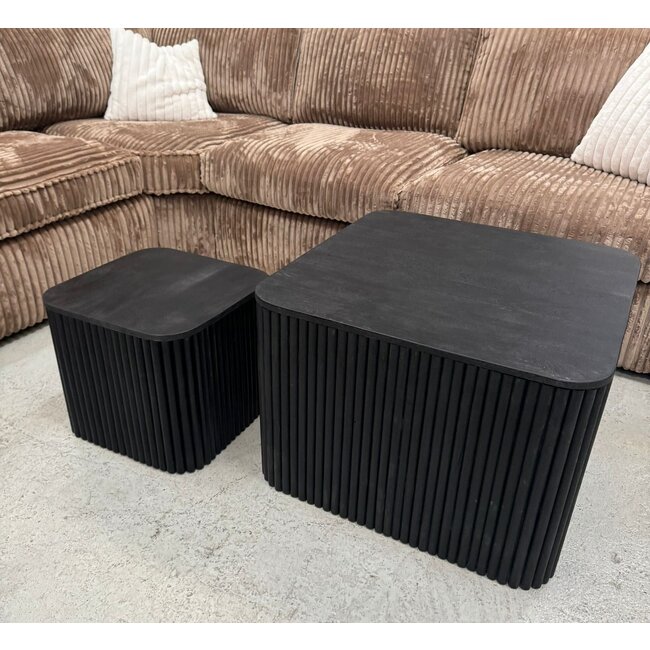 Nijwie Salontafel set van 2 vierkant rib
