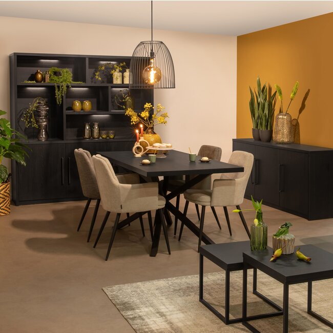 WoonMax Dressoir Broadway 3 deurs - Noir