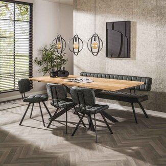 WoonStijl Eetkamertafel 200 visgraat fineer