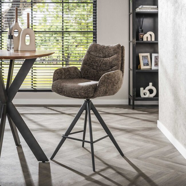 WoonStijl Barstoel lounge Rich taupe
