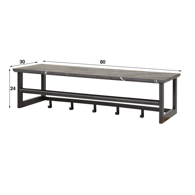 WoonStijl Kapstok Ceramic roede 6 haaks