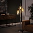 WoonStijl Vloerlamp 3L harbor amber glas / Oud zilver