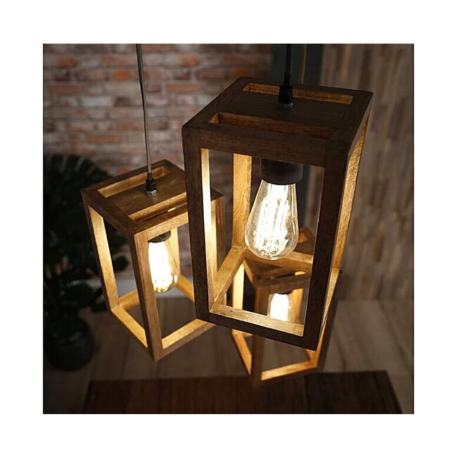 WoonStijl Hanglamp 3x Mango Frame Getrapt
