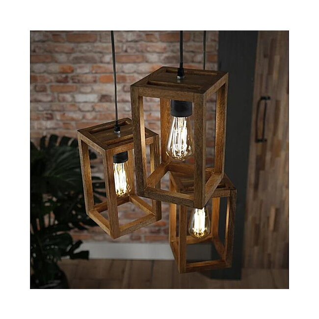 WoonStijl Hanglamp 3x Mango Frame Getrapt