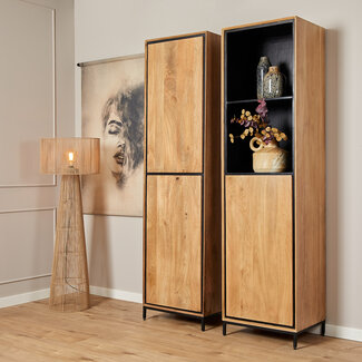 Starfurn Boekenkast RichWood | 60 cm | open vak en deur