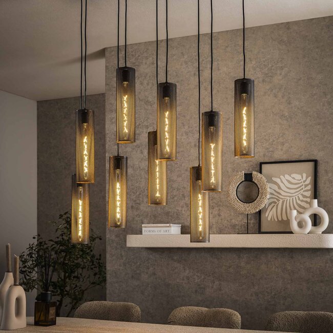 WoonStijl Hanglamp 5+4 tube mesh