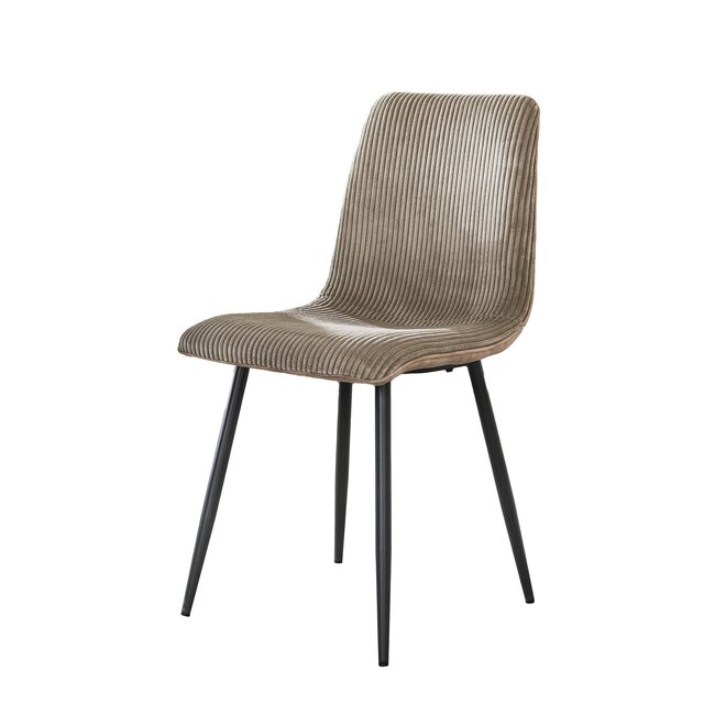 WoonStijl Eettafelstoel Rib Rock zand