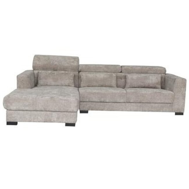 Tower Living Bank Brighton - 3 zits + Chaise Longue Links - Taupe 17