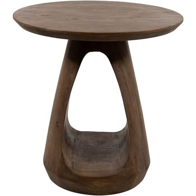 MySons Bijzettafel Bremen mango walnoot Ø 50 cm