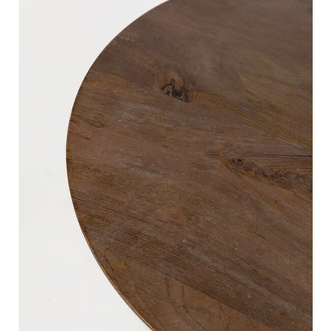 MySons Bijzettafel Bremen mango walnoot Ø 50 cm