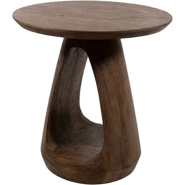 MySons Bijzettafel Bremen mango walnoot Ø 50 cm