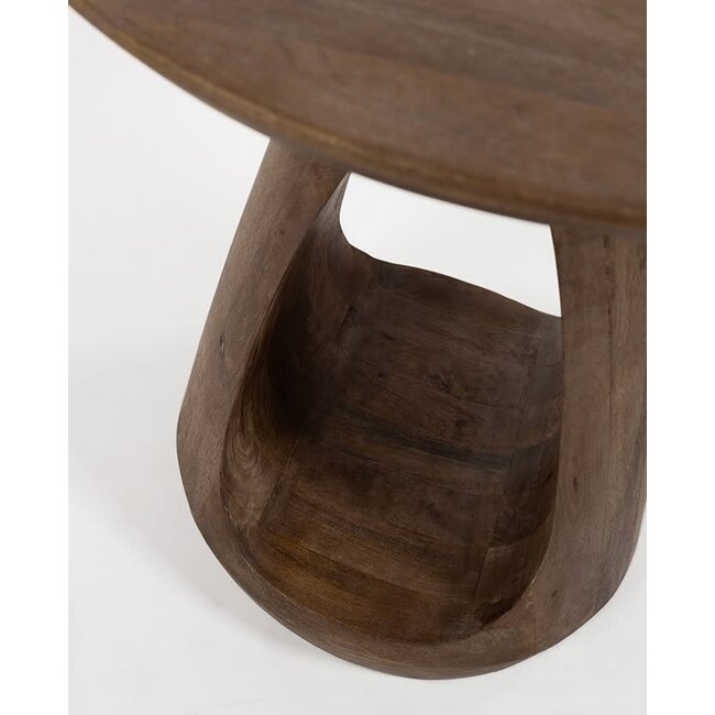 MySons Bijzettafel Bremen mango walnoot Ø 50 cm