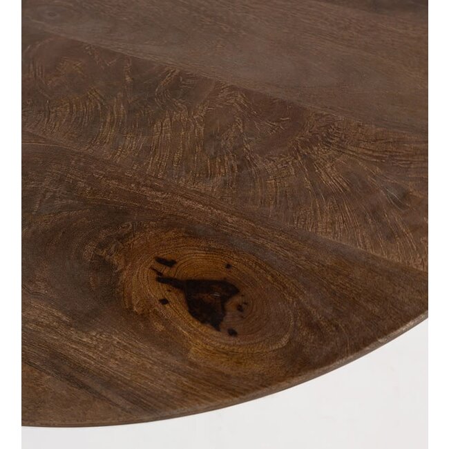 MySons Bijzettafel Bremen mango walnoot Ø 50 cm