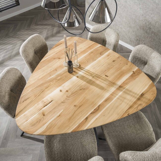 WoonStijl Eetkamertafel driehoek acacia