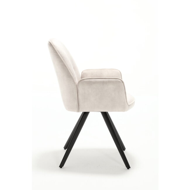 Starfurn Eetkamerstoel Nova | Champagne | Met armleuning