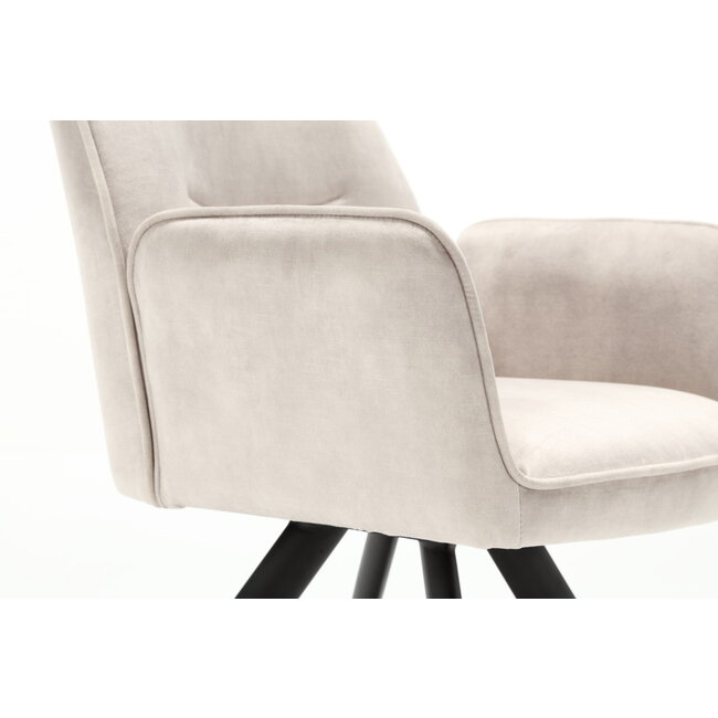 Starfurn Eetkamerstoel Nova | Champagne | Met armleuning