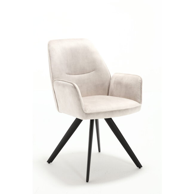 Starfurn Eetkamerstoel Nova | Champagne | Met armleuning