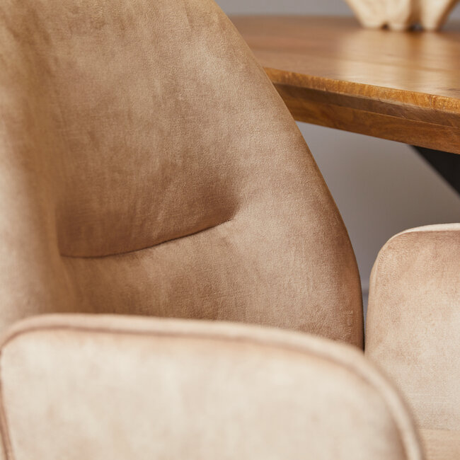 Starfurn Eetkamerstoel Nova | Beige | Met armleuning