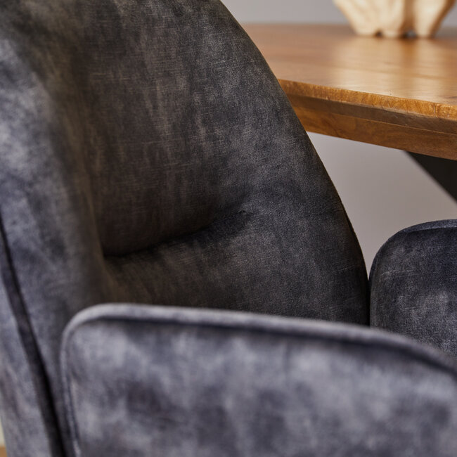 Starfurn Eetkamerstoel Nova | Antraciet | Met armleuning