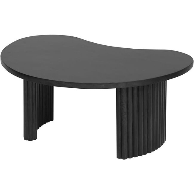 Nijwie Salontafel Firenze - boonvormig  - 85 cm - Zwart
