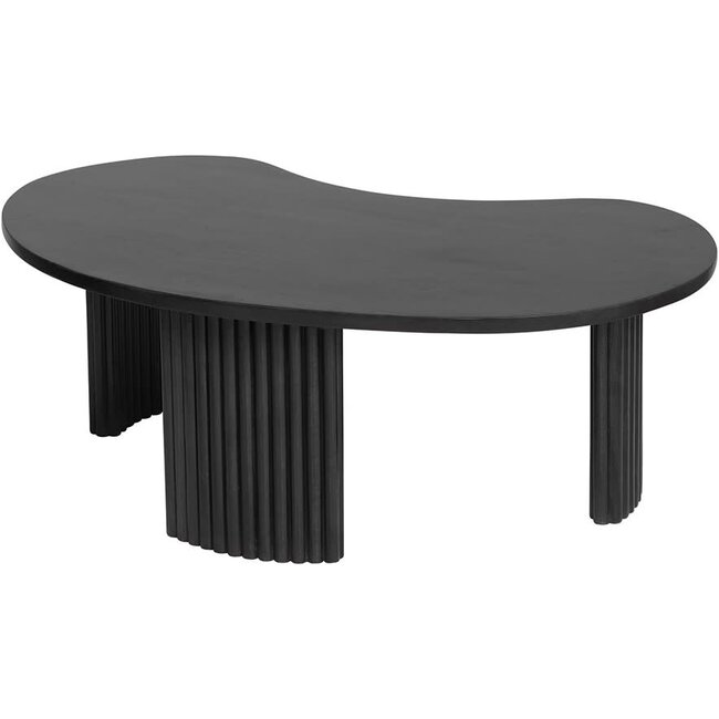 Nijwie Salontafel Firenze - boonvormig  - 125 cm - Zwart