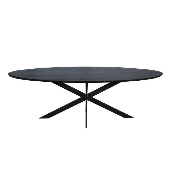 Starfurn Eiken eettafel Ferris | Ovaal 240 cm | Zwart