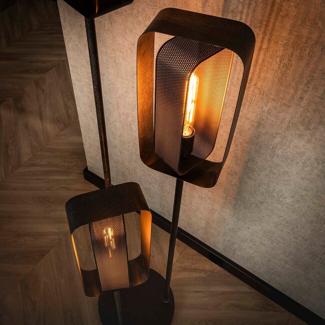 WoonStijl Vloerlamp 3L mesh rotate