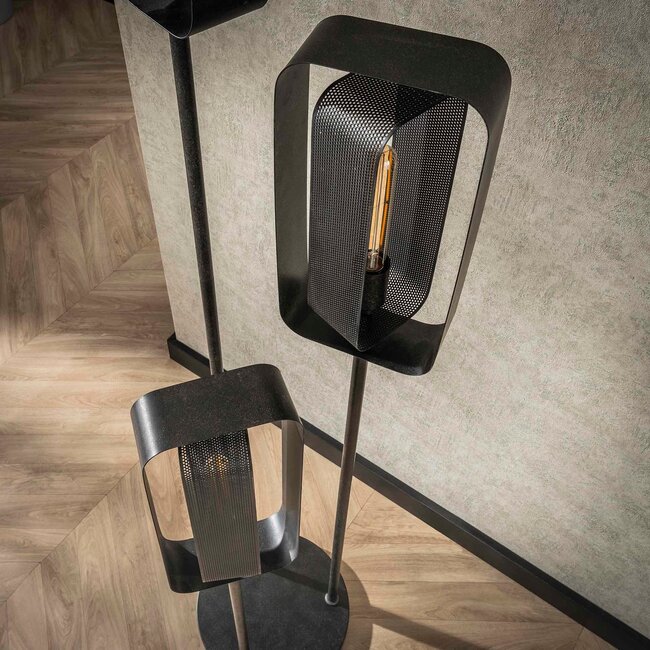 WoonStijl Vloerlamp 3L mesh rotate