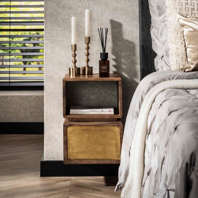 WoonStijl Nachtkastje 1L XS brass
