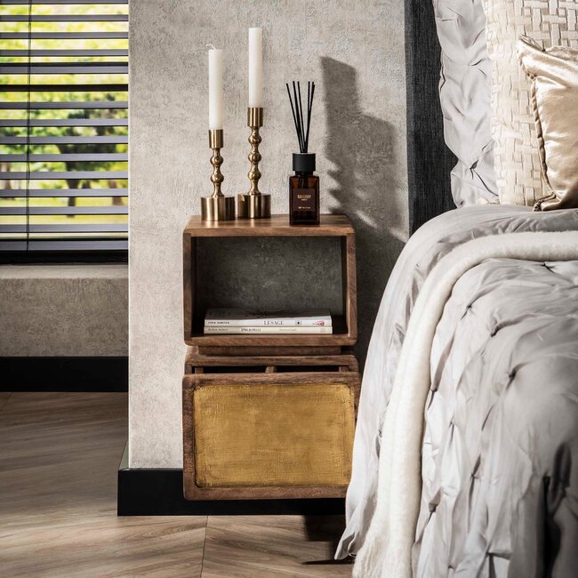 WoonStijl Nachtkastje 1L XS brass