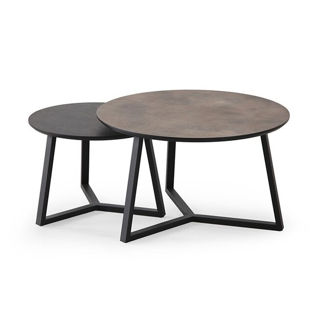 Nijwie Salontafel Cassio set van 2 rond - Diverse kleuren