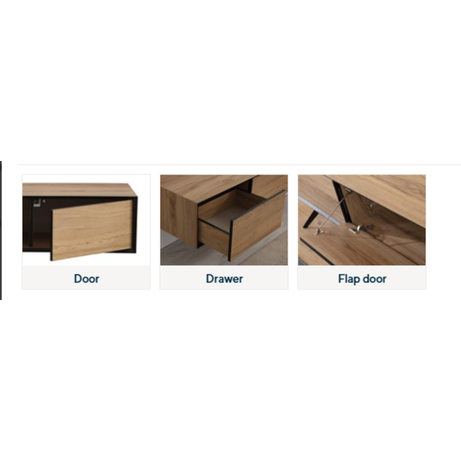 Nijwie Zwevend tv meubel Montano 160 cm - 10 kleuren