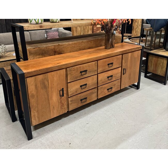 Starfurn Dressoir Boaz 200 cm I Warm bruin mango