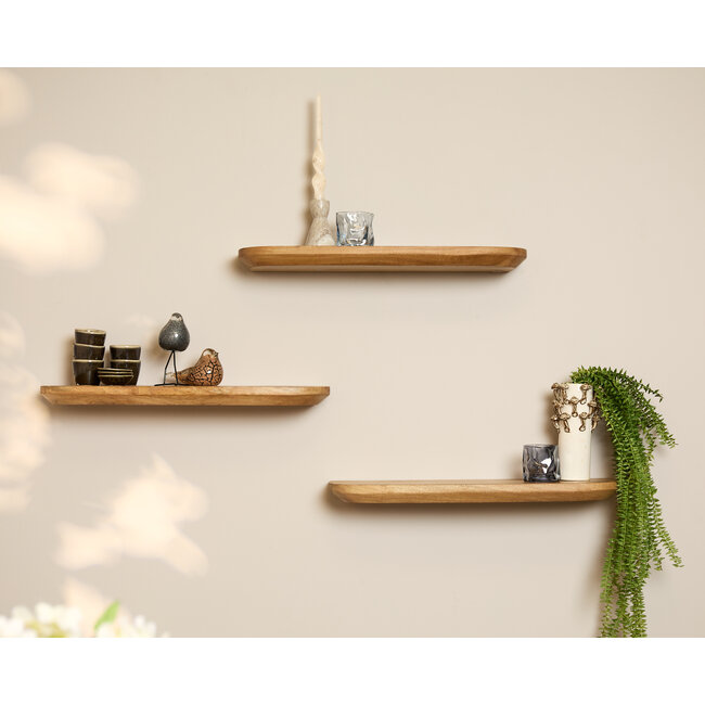 Starfurn Wandplank Gusta Naturel | 60 cm | Set van 3
