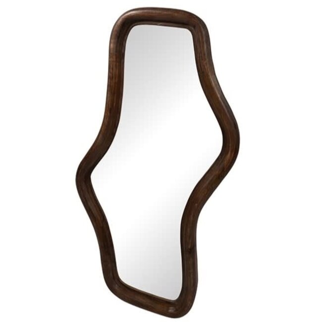 Nijwie Spiegel Woody Wavy Smooth walnoot 80 cm