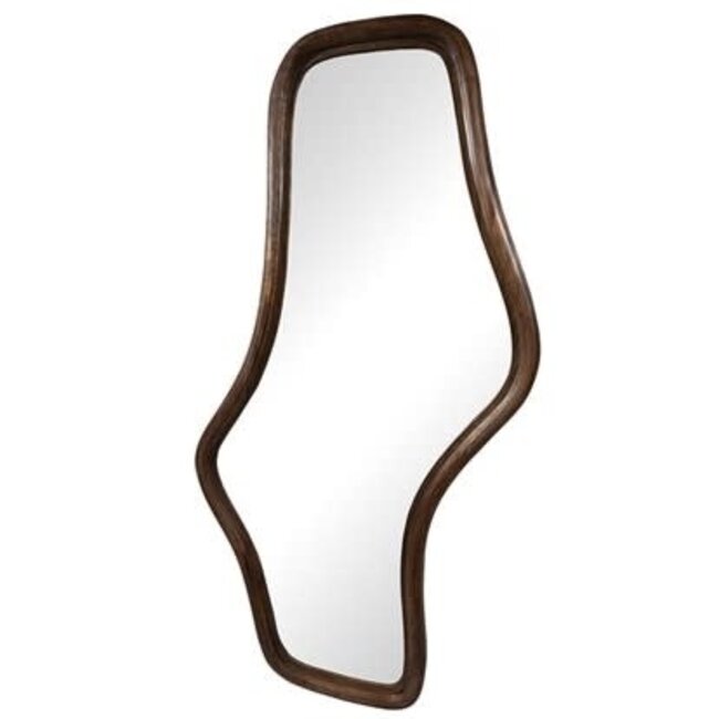 Nijwie Spiegel Woody Wavy Smooth walnoot 121 cm