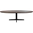 Nijwie Eetkamertafel Scorpio Mango bruin ovaal 220 cm met zwarte poot