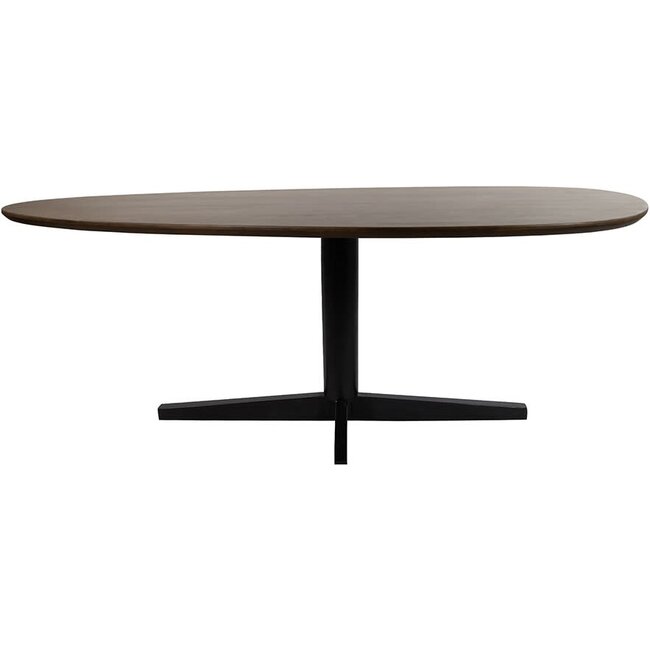 Nijwie Eettafel Taurus Mango bruin organisch 220 cm zwarte poot