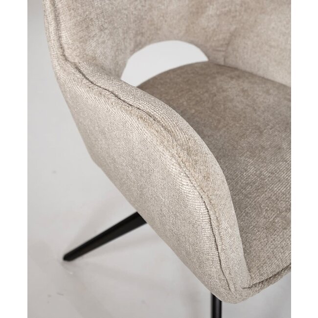 Nijwie Eetkamerstoel Alicia - draaipoot 360 graden - 2 kleuren