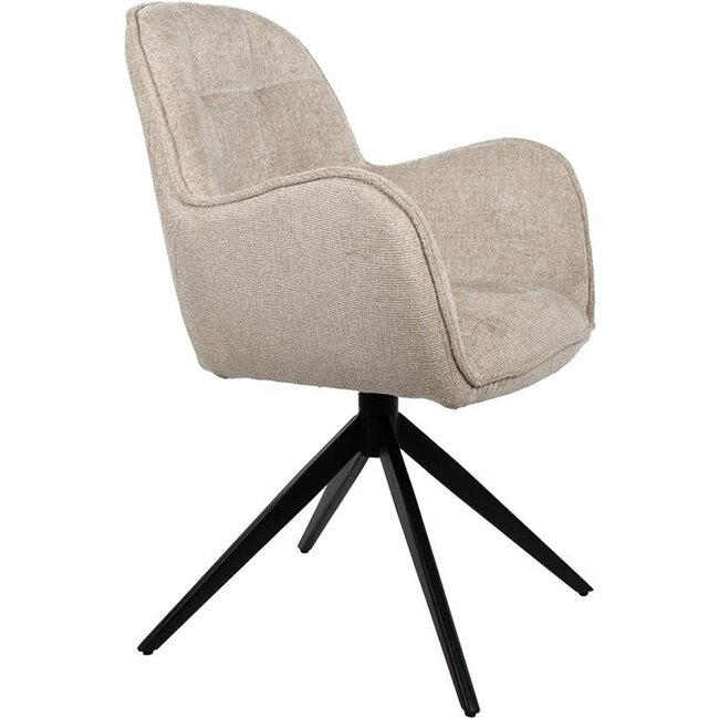 Nijwie Eetkamerstoel Alicia - draaipoot 360 graden - 2 kleuren