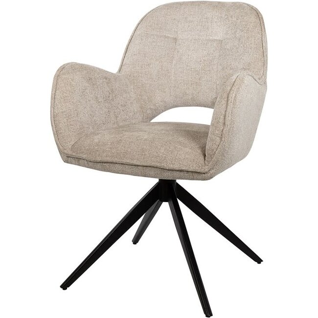 Nijwie Eetkamerstoel Alicia - draaipoot 360 graden - 2 kleuren