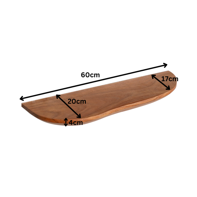 Starfurn Wandplank Live edge | 60 cm | Set van 2