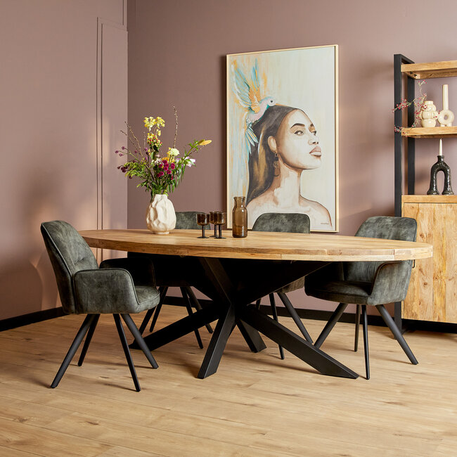 Starfurn Eetkamertafel Denver | Ovaal | Mangohout | 210 cm