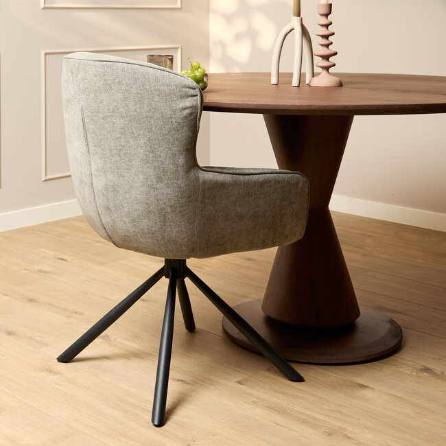 Starfurn Eetkamerstoel Hanna | Ash Grey | Met armleuning